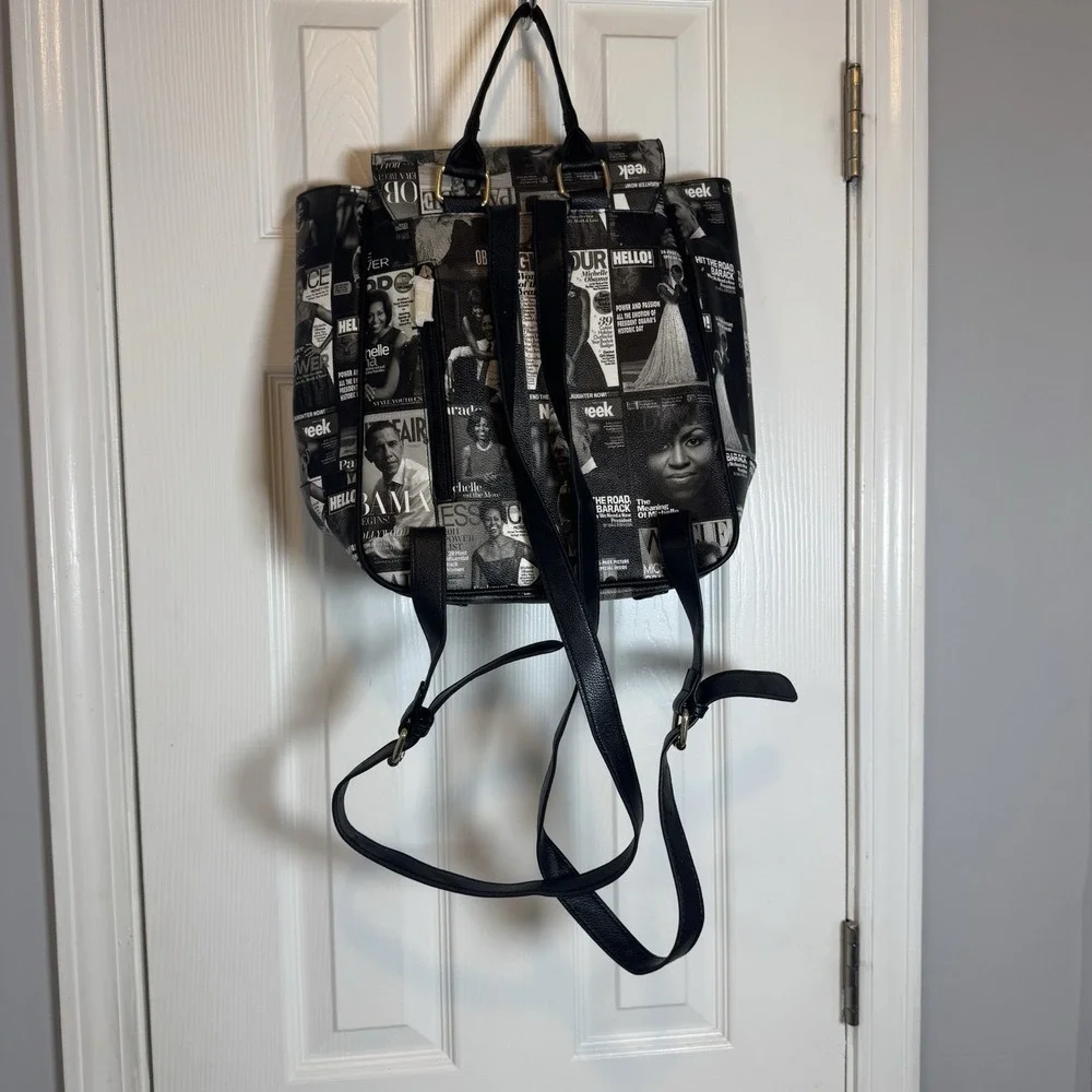 MICHELLE Barack OBAMA DESIGNER‎ MAGAZINE COVER FASHION BACK PACK SHOULDER BAG